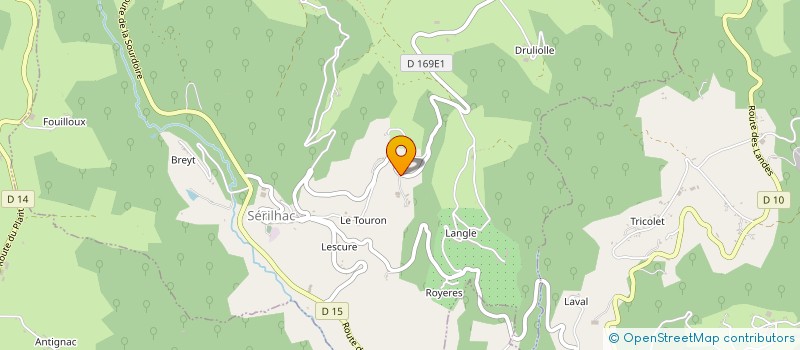 localisation de l'entreprise MONSIEUR GUY BRESSY  SERILHAC