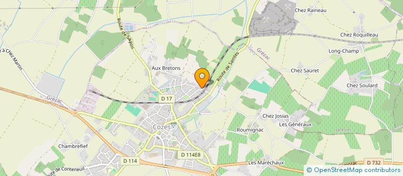 localisation de l'entreprise MONSIEUR GUY BRET  COZES