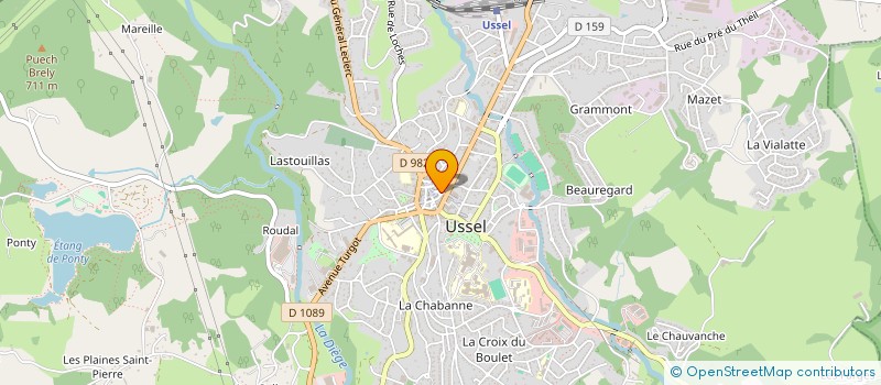 localisation de l'entreprise MONSIEUR GUY BRETTE à USSEL