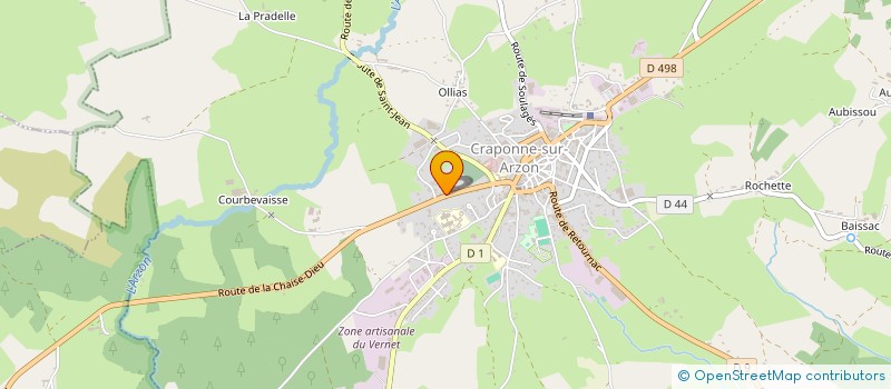 localisation de l'entreprise MONSIEUR GUY BRUN  CRAPONNE-SUR-ARZON