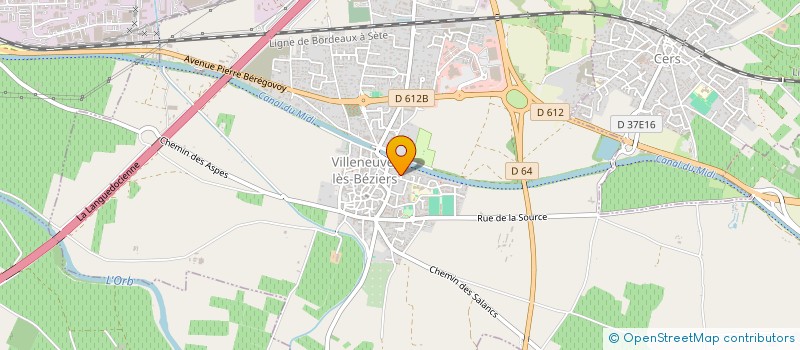 localisation de l'entreprise MONSIEUR GUY CAUJOLLE à VILLENEUVE-LES-BEZIERS
