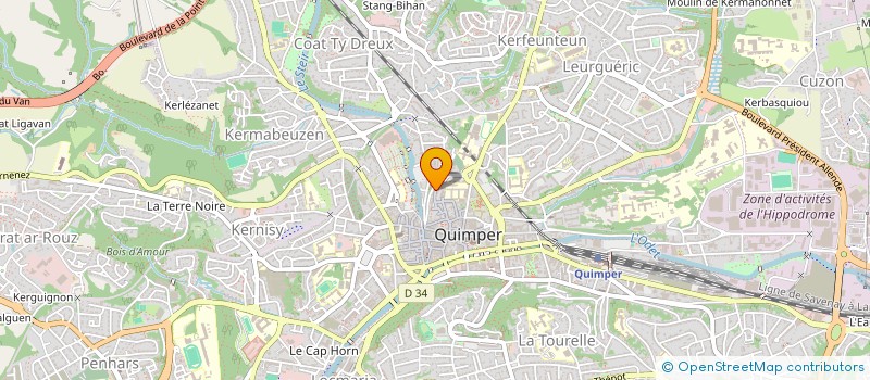 localisation de l'entreprise MONSIEUR GUY CHEVALERIAS à QUIMPER