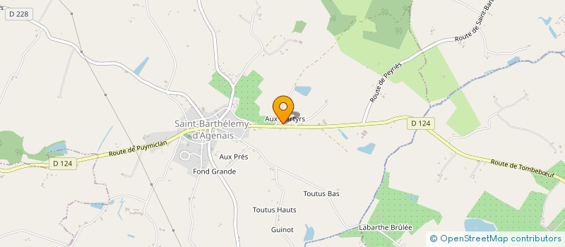 localisation de l'entreprise MONSIEUR GUY CHIQUERAY  SAINT BARTHELEMY D'AGENAIS