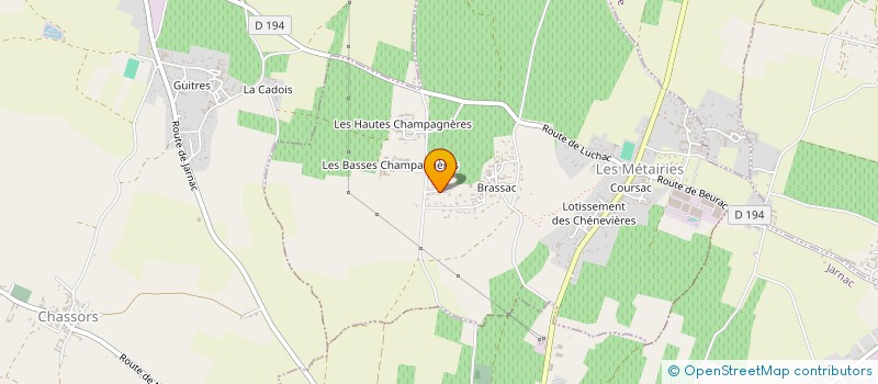 localisation de l'entreprise MONSIEUR GUY CHOQUIN à JARNAC