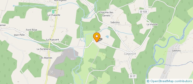 localisation de l'entreprise MONSIEUR GUY COQUILLEAU  LAGORCE