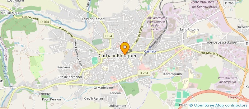 localisation de l'entreprise MONSIEUR GUY COUGARD à CARHAIX-PLOUGUER