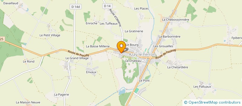 localisation de l'entreprise MONSIEUR GUY COUTANT à AZAY-LE-FERRON
