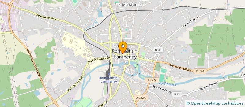 localisation de l'entreprise MONSIEUR GUY COUTELLIER à ROMORANTIN-LANTHENAY