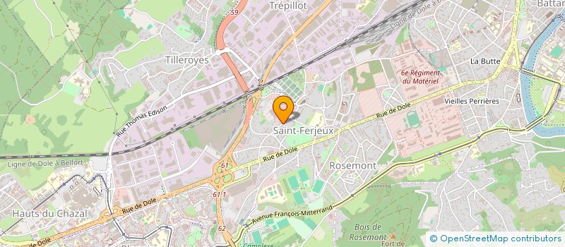 localisation de l'entreprise MONSIEUR GUY CRETIN à BESANCON