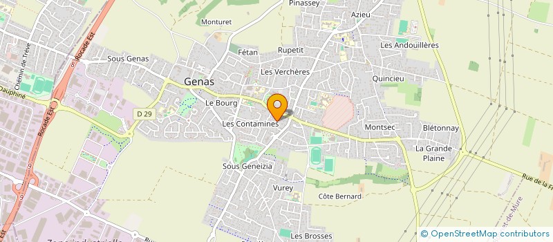 localisation de l'entreprise MONSIEUR GUY DAURELLE à GENAS