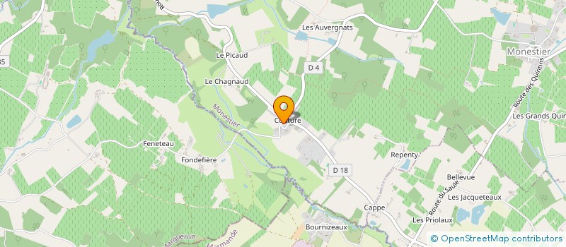 localisation de l'entreprise MONSIEUR GUY DEFRENE  RAZAC-DE-SAUSSIGNAC