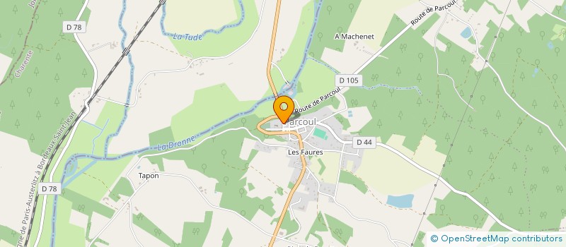 localisation de l'entreprise MONSIEUR GUY DELAGE à PARCOUL-CHENAUD
