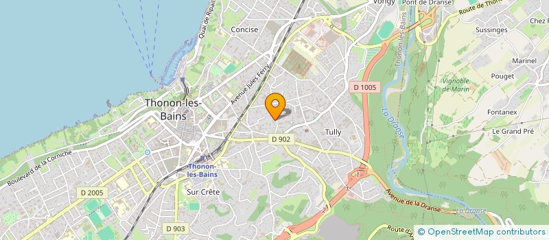 localisation de l'entreprise MONSIEUR GUY DELATTRE à THONON-LES-BAINS