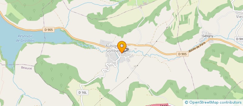 localisation de l'entreprise MONSIEUR GUY DUPAQUIER  AUBIGNY-LES-SOMBERNON