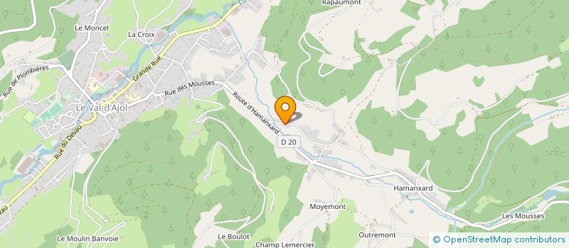localisation de l'entreprise MONSIEUR GUY DUVAL à LE VAL-D'AJOL