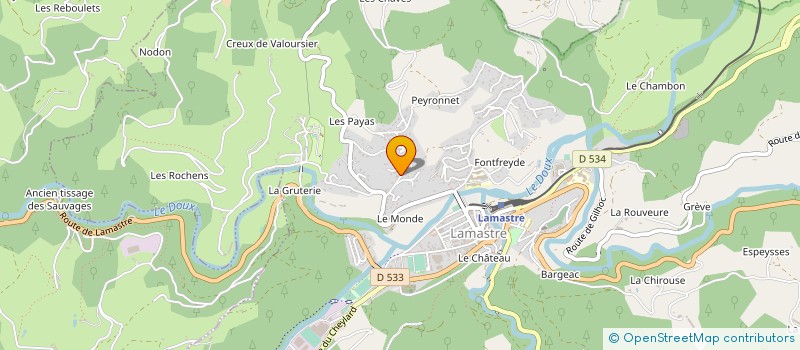 localisation de l'entreprise MONSIEUR GUY FERRATON  LAMASTRE