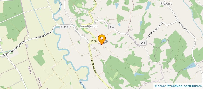 localisation de l'entreprise MONSIEUR GUY FONCOUX  SAINT-JUSTIN