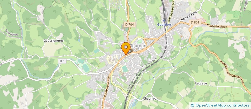 localisation de l'entreprise MONSIEUR GUY FRANCOUAL à GOURDON