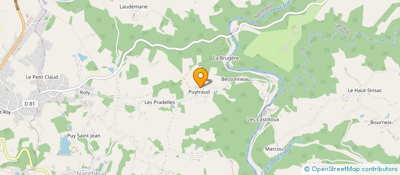 localisation de l'entreprise MONSIEUR GUY GALVAGNON  SARRAZAC