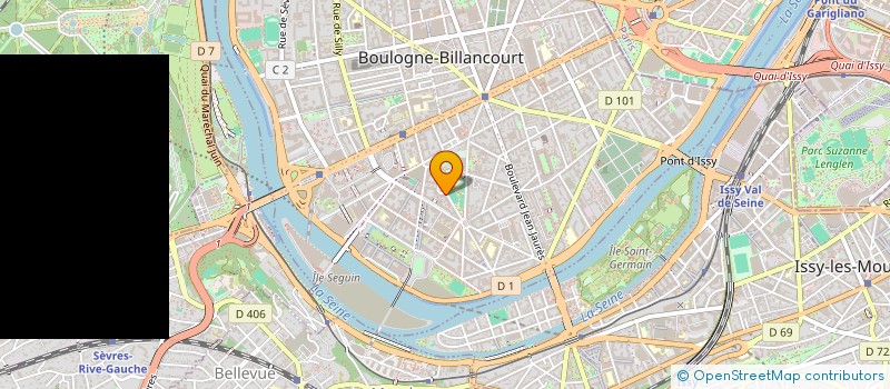 localisation de l'entreprise MONSIEUR GUY GODET à BOULOGNE-BILLANCOURT