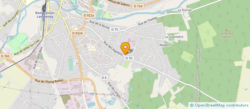 localisation de l'entreprise MONSIEUR GUY GOULET à ROMORANTIN-LANTHENAY