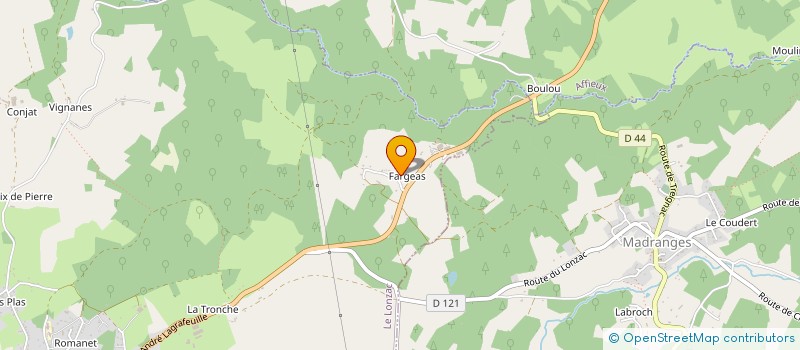 localisation de l'entreprise MONSIEUR GUY GOURINAL  LE LONZAC