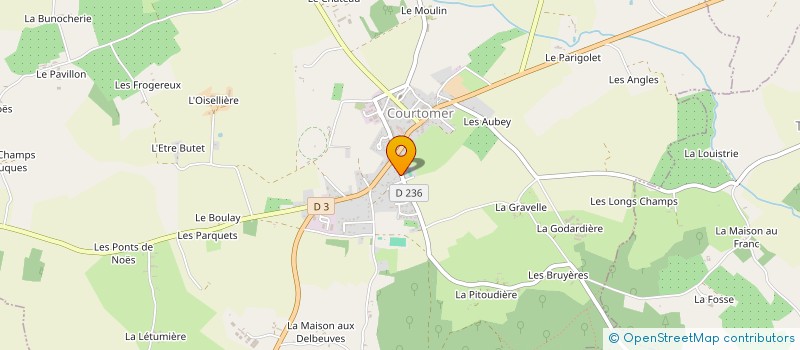 localisation de l'entreprise MONSIEUR GUY GUINCETRE à COURTOMER