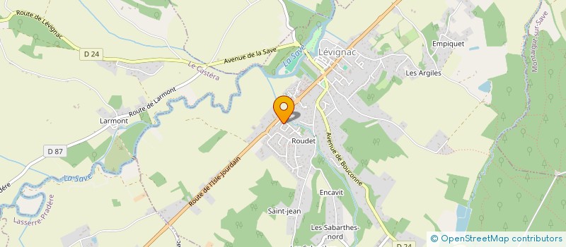 localisation de l'entreprise MONSIEUR GUY HARDELIN  LEVIGNAC