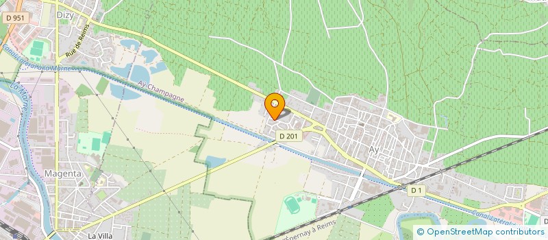 localisation de l'entreprise MONSIEUR GUY HUSSON  AY-CHAMPAGNE