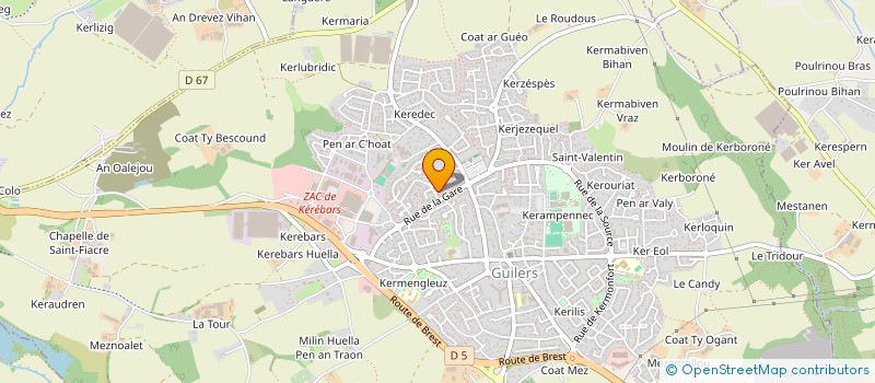 localisation de l'entreprise MONSIEUR GUY KERGOAT  GUILERS