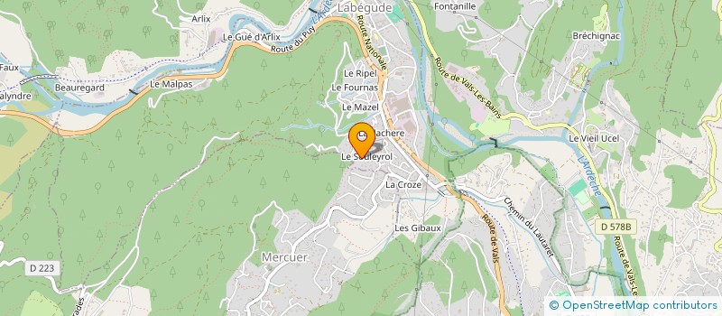 localisation de l'entreprise MONSIEUR GUY LALAUZE  LABEGUDE