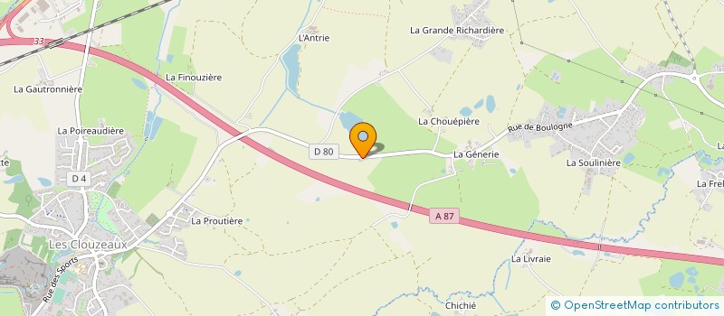 localisation de l'entreprise MONSIEUR GUY LAVIRON  AUBIGNY-LES CLOUZEAUX