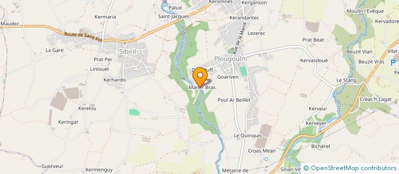 localisation de l'entreprise MONSIEUR GUY LE BRAS  PLOUGOULM