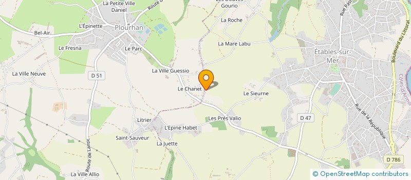 localisation de l'entreprise MONSIEUR GUY LE LIEVRE à BINIC-ETABLES-SUR-MER
