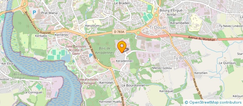 localisation de l'entreprise MONSIEUR GUY LE PAGE à QUIMPER
