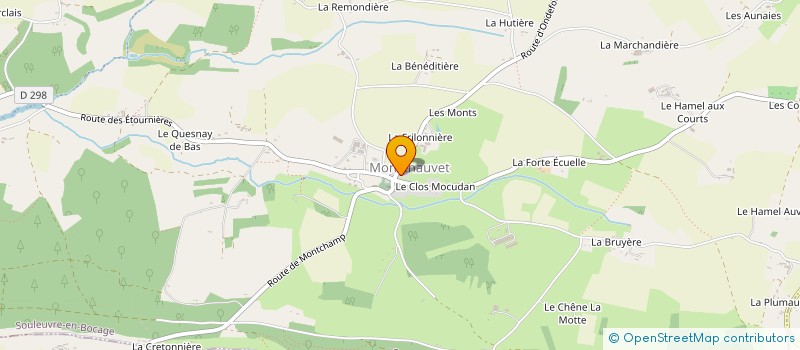 localisation de l'entreprise MONSIEUR GUY LECOUVREUR  SOULEUVRE EN BOCAGE