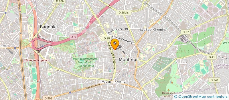 localisation de l'entreprise MONSIEUR GUY LEGER à MONTREUIL