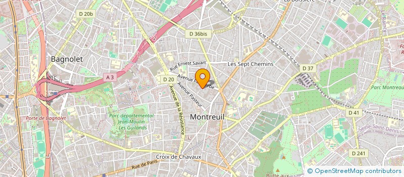 localisation de l'entreprise MONSIEUR GUY LONGA à MONTREUIL