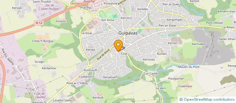 localisation de l'entreprise MONSIEUR GUY LORIANT  GUIPAVAS