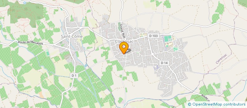 localisation de l'entreprise MONSIEUR GUY LOUISE JULIE  CLARENSAC