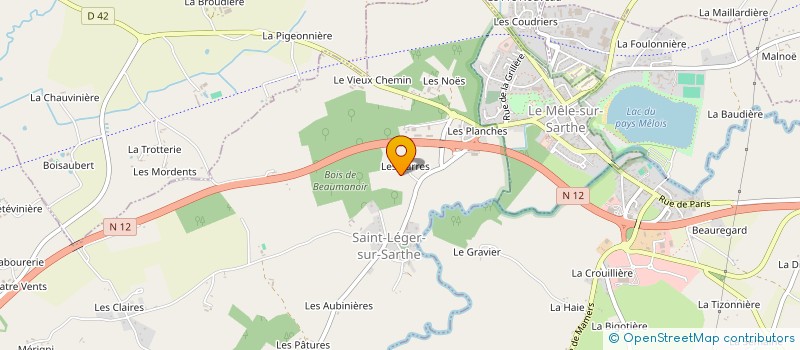 localisation de l'entreprise MONSIEUR GUY MALLET à SAINT-LEGER-SUR-SARTHE