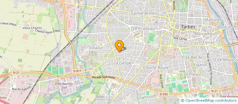 localisation de l'entreprise MONSIEUR GUY MANAGAU à TARBES