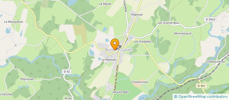 localisation de l'entreprise MONSIEUR GUY MARCHAT à BUSSIERE-GALANT