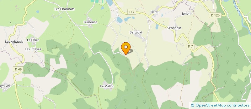 localisation de l'entreprise MONSIEUR GUY MATICHARD  LE MAYET-DE-MONTAGNE