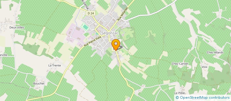 localisation de l'entreprise MONSIEUR GUY MAUROUX à SEGONZAC