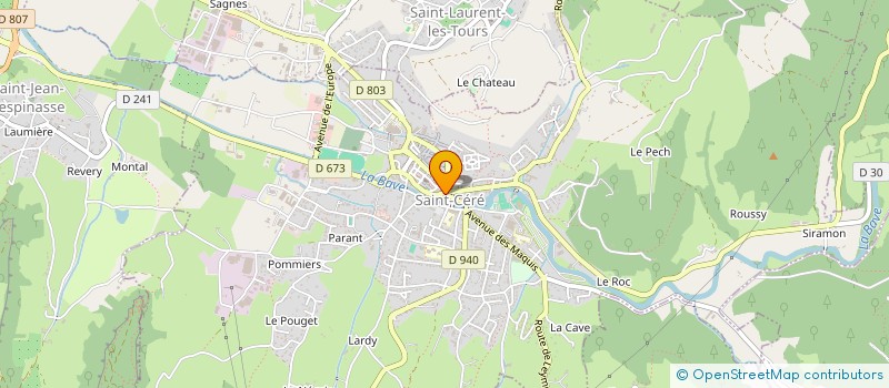 localisation de l'entreprise MONSIEUR GUY MAURY  SAINT-CERE