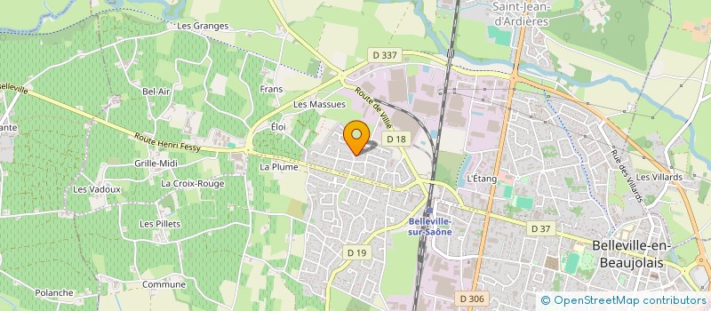 localisation de l'entreprise MONSIEUR GUY MEYNARD DE CHABANNES  BELLEVILLE-EN-BEAUJOLAIS