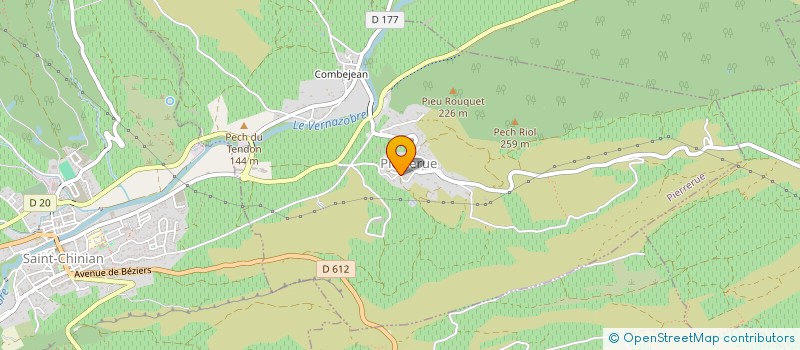 localisation de l'entreprise MONSIEUR GUY MOULINIER  SAINT-CHINIAN