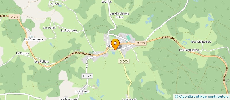 localisation de l'entreprise MONSIEUR GUY MOUROT à ARLEUF