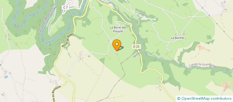 localisation de l'entreprise MONSIEUR GUY MOUYSSET  CASSAGNES-BEGONHES